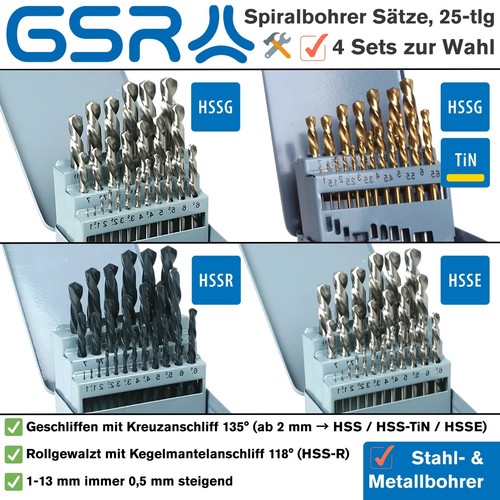Gsr spiralbohrer sets - gsr,