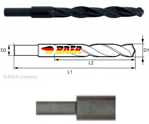 Hss spiralbohrer baer - hss, 13,5